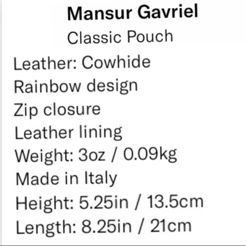 ❤️DEAL! Mansur Gavriel Classic Pouch in 🌈 Rainbow - Picture 5 of 15